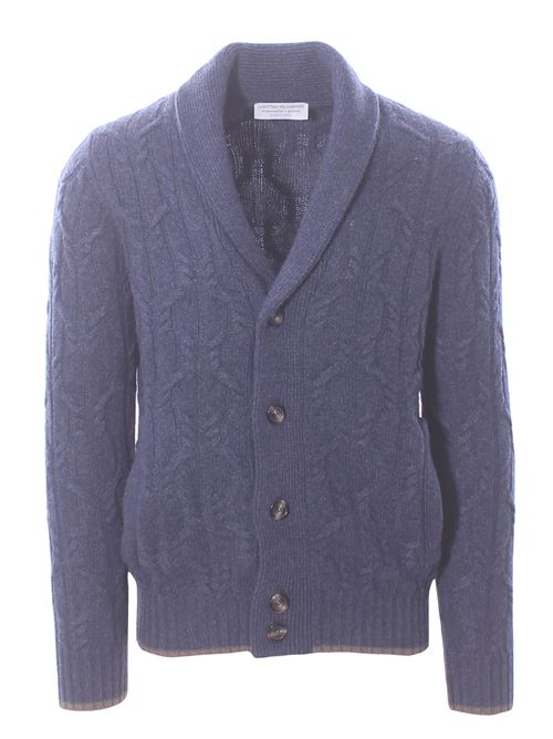 giacca sciallata intarsio unito LA BOTTEGA DEL CASHMERE | 87412769